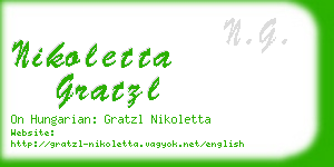 nikoletta gratzl business card
